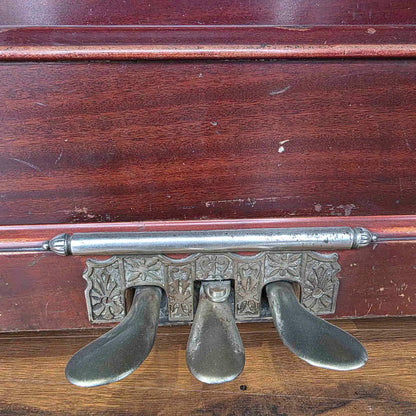 AVAILABLE TO RESTORE: CALL FOR CUSTOM PRICING - 1912 Wing & Son 57" Wood Finish Upright Piano