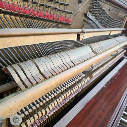 AVAILABLE TO RESTORE: CALL FOR CUSTOM PRICING - 1912 Wing & Son 57" Wood Finish Upright Piano