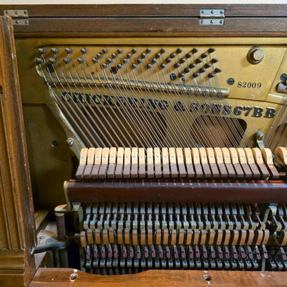 AVAILABLE TO RESTORE: CALL FOR CUSTOM PRICING - 1892 Chickering Walnut Finish Upright Piano