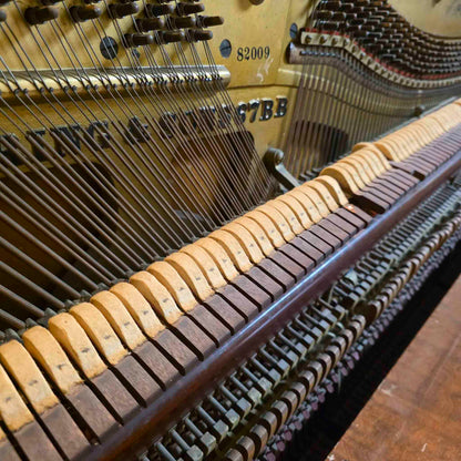AVAILABLE TO RESTORE: CALL FOR CUSTOM PRICING - 1892 Chickering Walnut Finish Upright Piano
