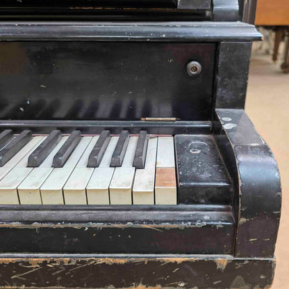 AVAILABLE TO RESTORE: CALL FOR CUSTOM PRICING - 1892 Mason & Hamlin Black 53" Upright Piano