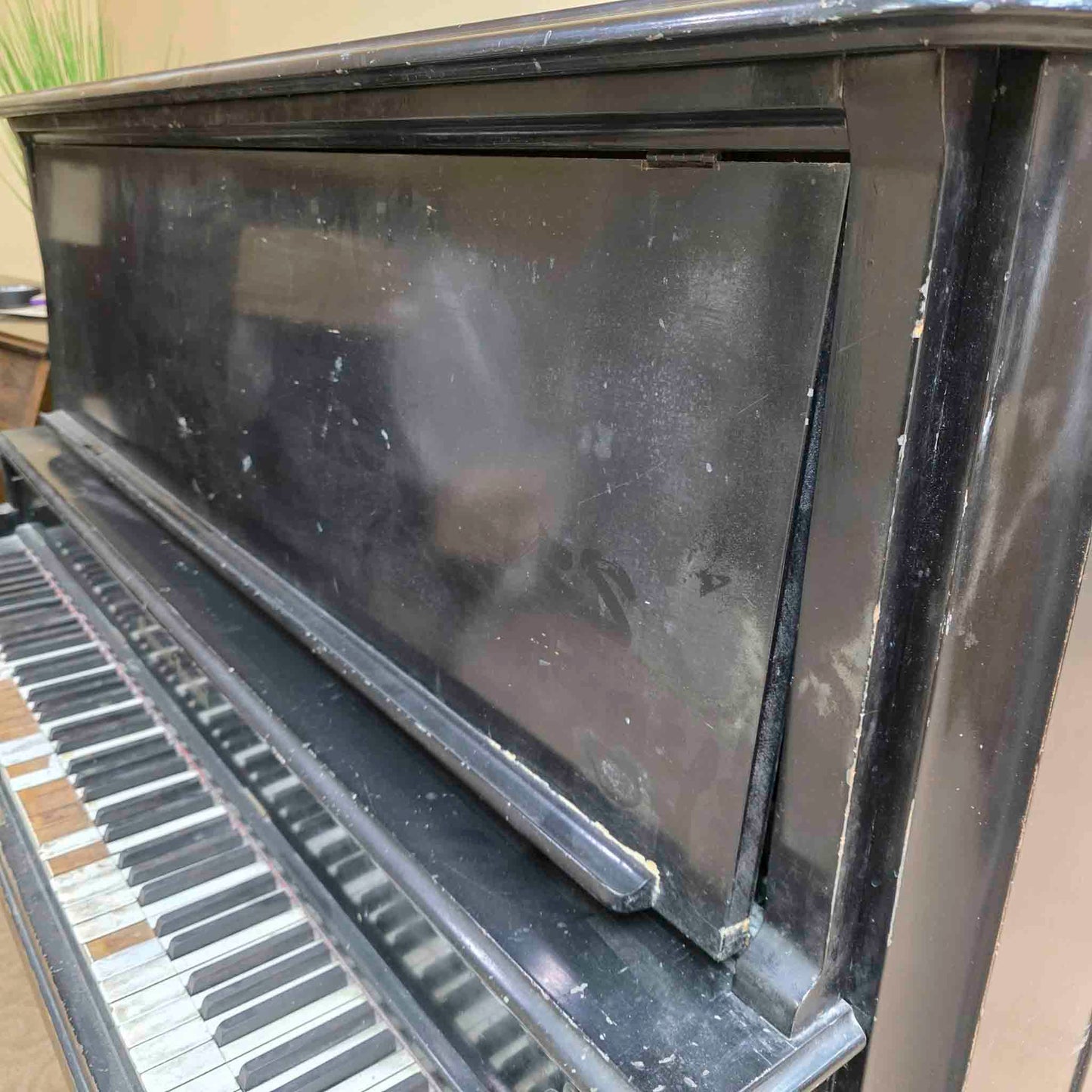 AVAILABLE TO RESTORE: CALL FOR CUSTOM PRICING - 1892 Mason & Hamlin Black 53" Upright Piano