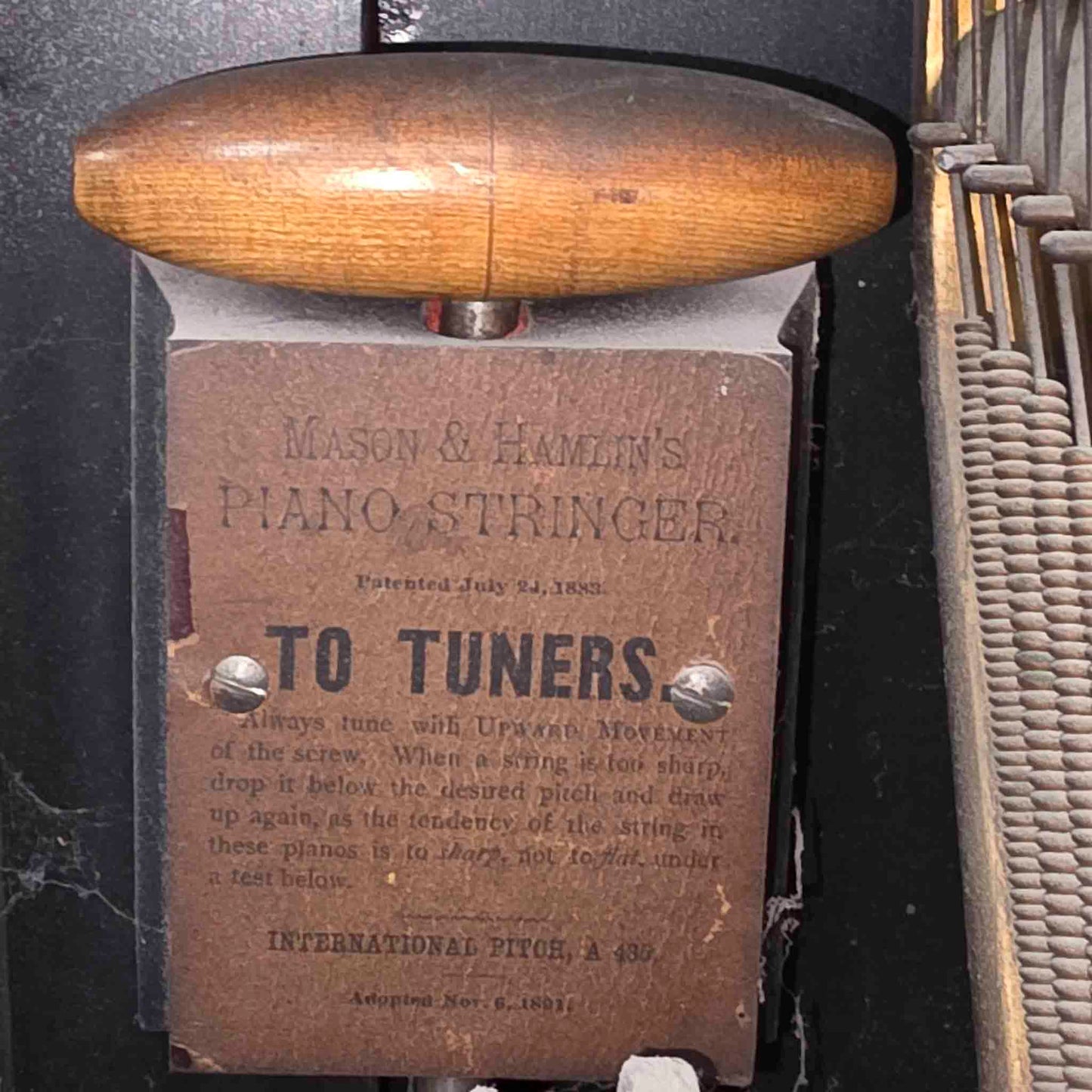 AVAILABLE TO RESTORE: CALL FOR CUSTOM PRICING - 1892 Mason & Hamlin Black 53" Upright Piano