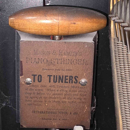 AVAILABLE TO RESTORE: CALL FOR CUSTOM PRICING - 1892 Mason & Hamlin Black 53" Upright Piano