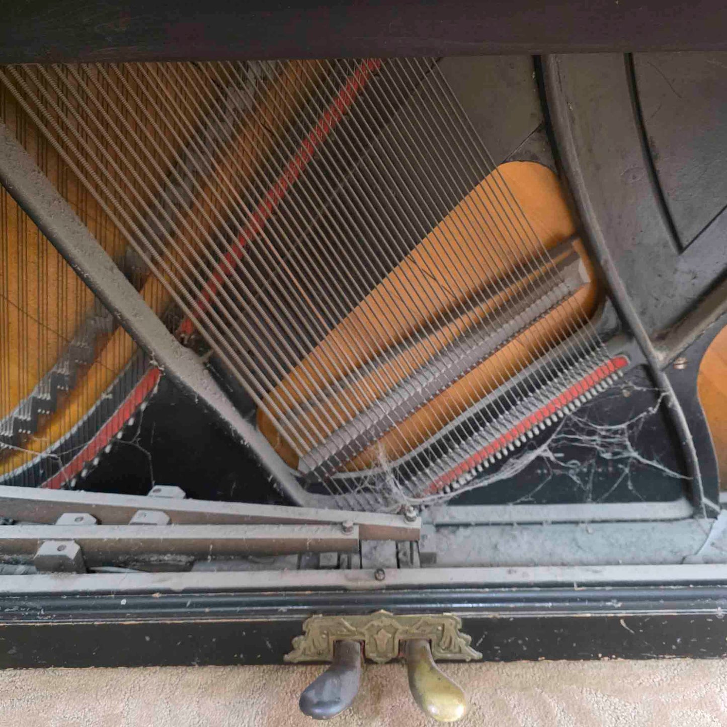 AVAILABLE TO RESTORE: CALL FOR CUSTOM PRICING - 1892 Mason & Hamlin Black 53" Upright Piano