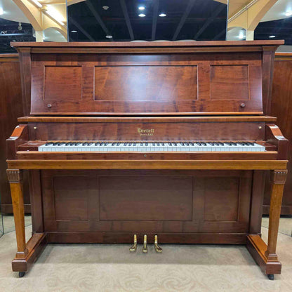 1906 Everett 53" Wood Finish Upright Piano with Self-Playing QRS System
