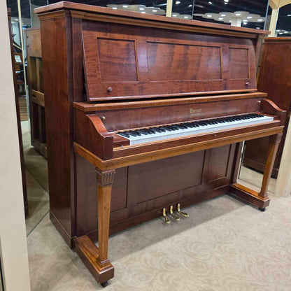 1906 Everett 53" Wood Finish Upright Piano with Self-Playing QRS System