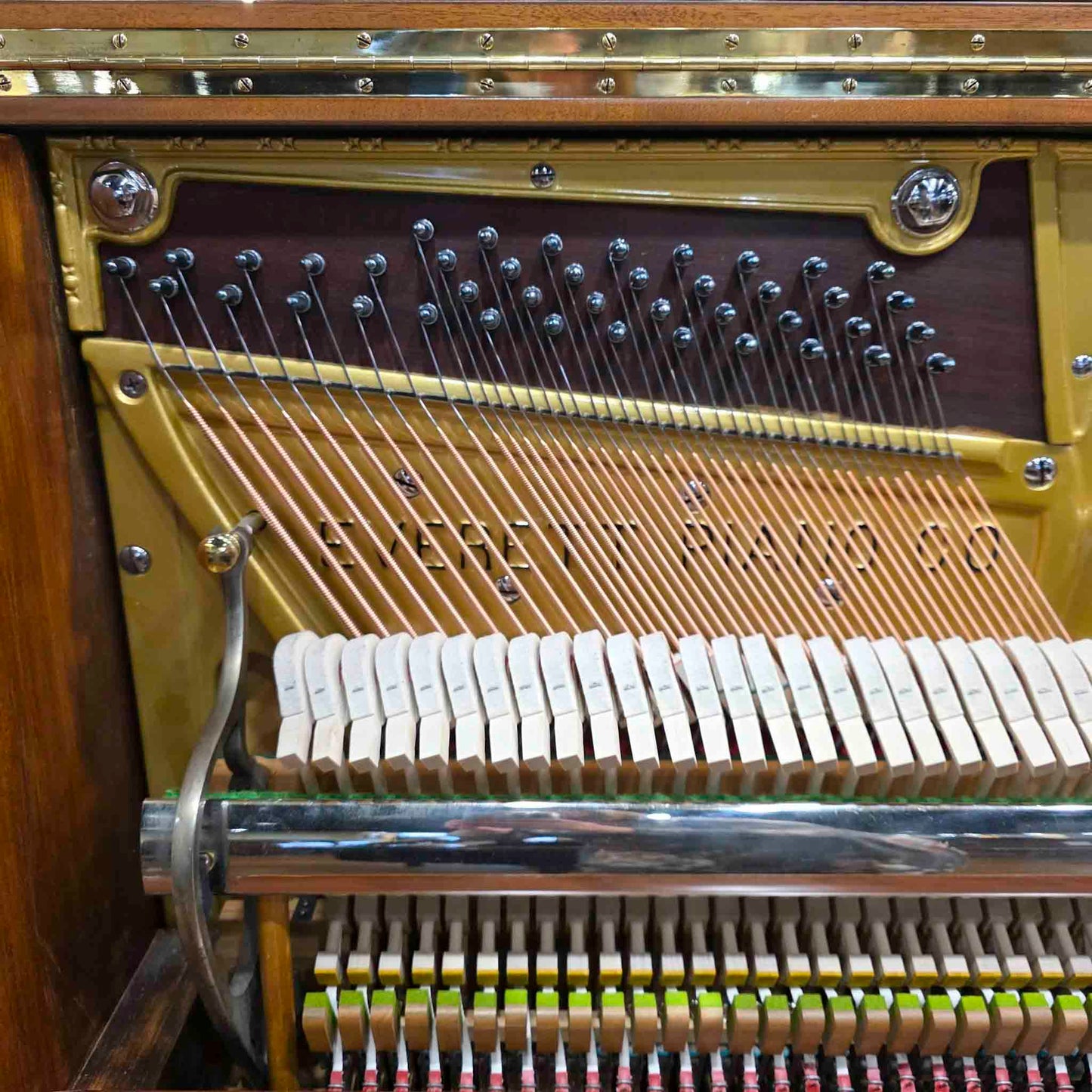1906 Everett 53" Wood Finish Upright Piano with Self-Playing QRS System