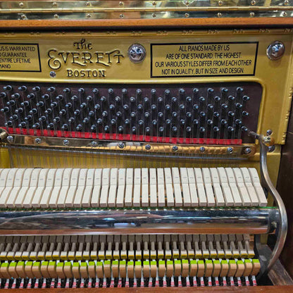 1906 Everett 53" Wood Finish Upright Piano with Self-Playing QRS System