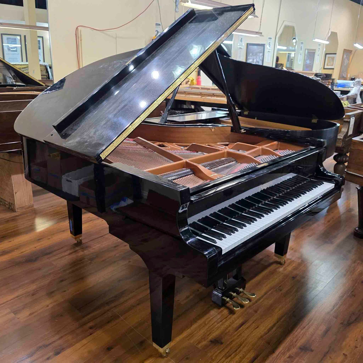 CURRENT SHOP WORK 2005 Remington RG-185 6'1" Polished Black Commissioned Grand Piano