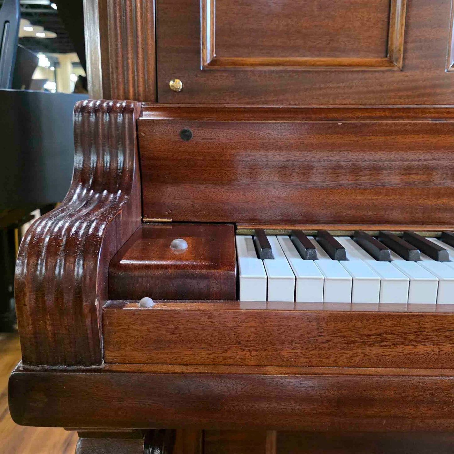1905 Kimball 57" Wood Finish Upright Piano with Self-Playing QRS System