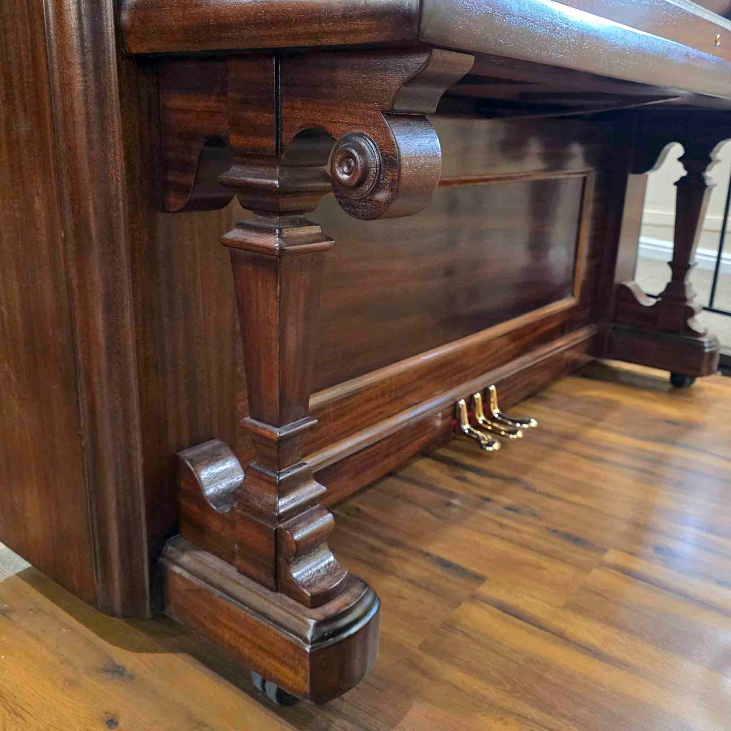 1905 Kimball 57" Wood Finish Upright Piano with Self-Playing QRS System