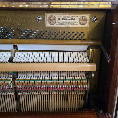 1905 Kimball 57" Wood Finish Upright Piano with Self-Playing QRS System