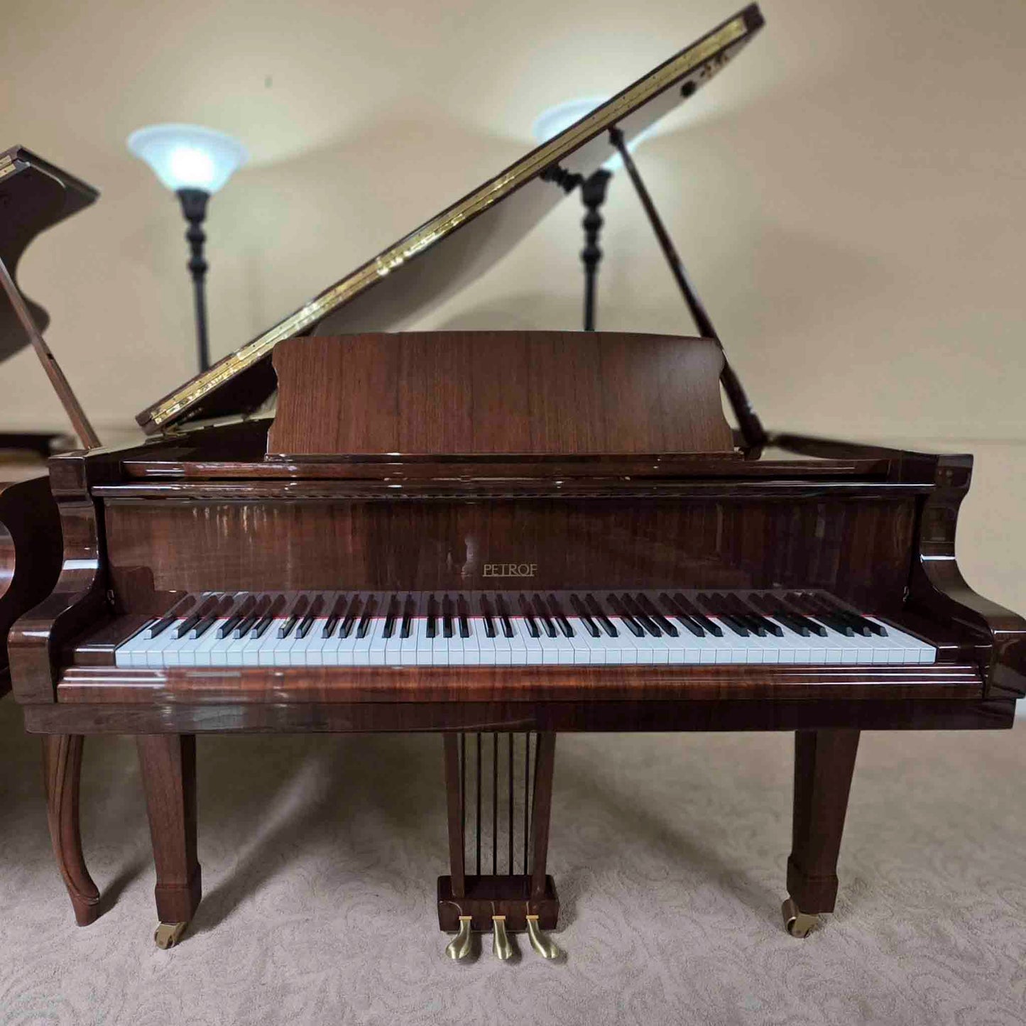 1996 Petrof 5'8" Polished Walnut Grand Piano with Self-Playing System