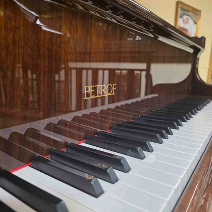 1996 Petrof 5'8" Polished Walnut Grand Piano with Self-Playing System