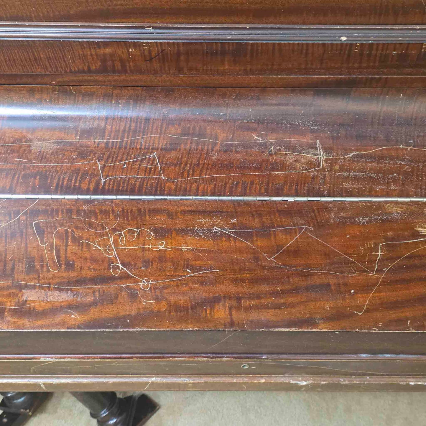 AVAILABLE TO RESTORE: CALL FOR CUSTOM PRICING - 1910 Steinway & Sons 53" Mahogany Finish Upright Piano