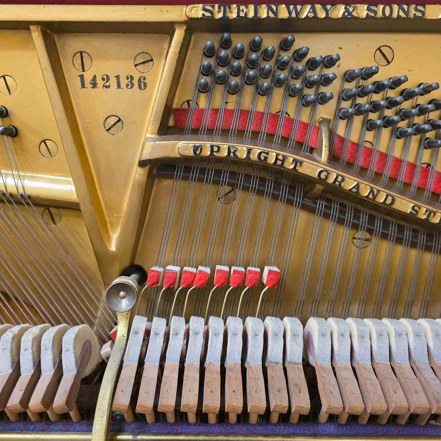 AVAILABLE TO RESTORE: CALL FOR CUSTOM PRICING - 1910 Steinway & Sons 53" Mahogany Finish Upright Piano