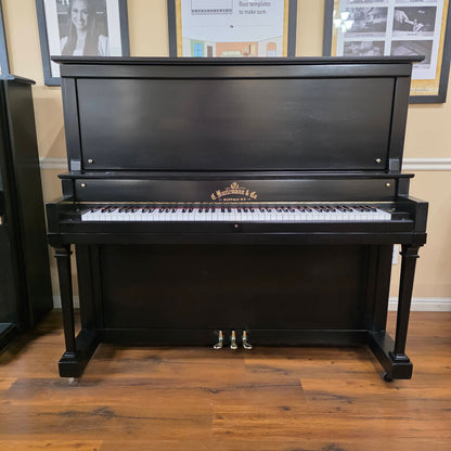 CURRENT SHOP WORK 1927 Kurtzmann 55" Black Finish Commissioned Upright Piano