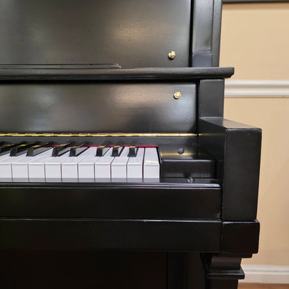 CURRENT SHOP WORK 1927 Kurtzmann 55" Black Finish Commissioned Upright Piano