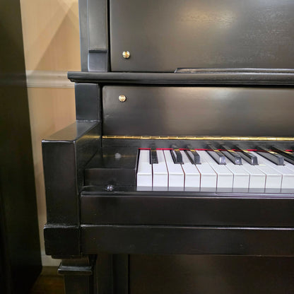 CURRENT SHOP WORK 1927 Kurtzmann 55" Black Finish Commissioned Upright Piano