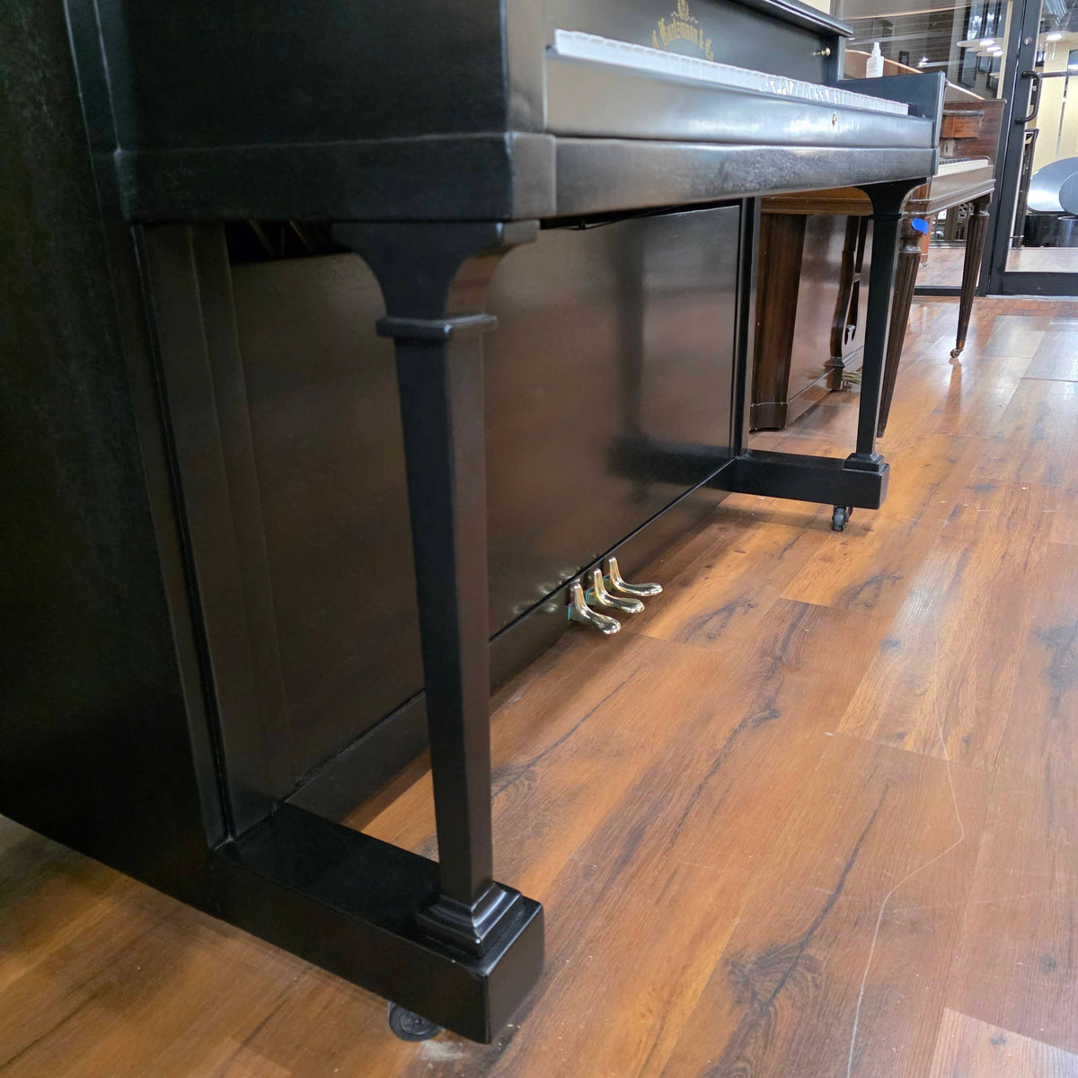 CURRENT SHOP WORK 1927 Kurtzmann 55" Black Finish Commissioned Upright Piano