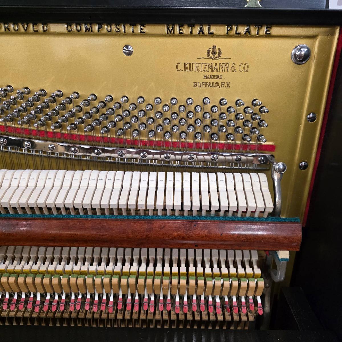CURRENT SHOP WORK 1927 Kurtzmann 55" Black Finish Commissioned Upright Piano