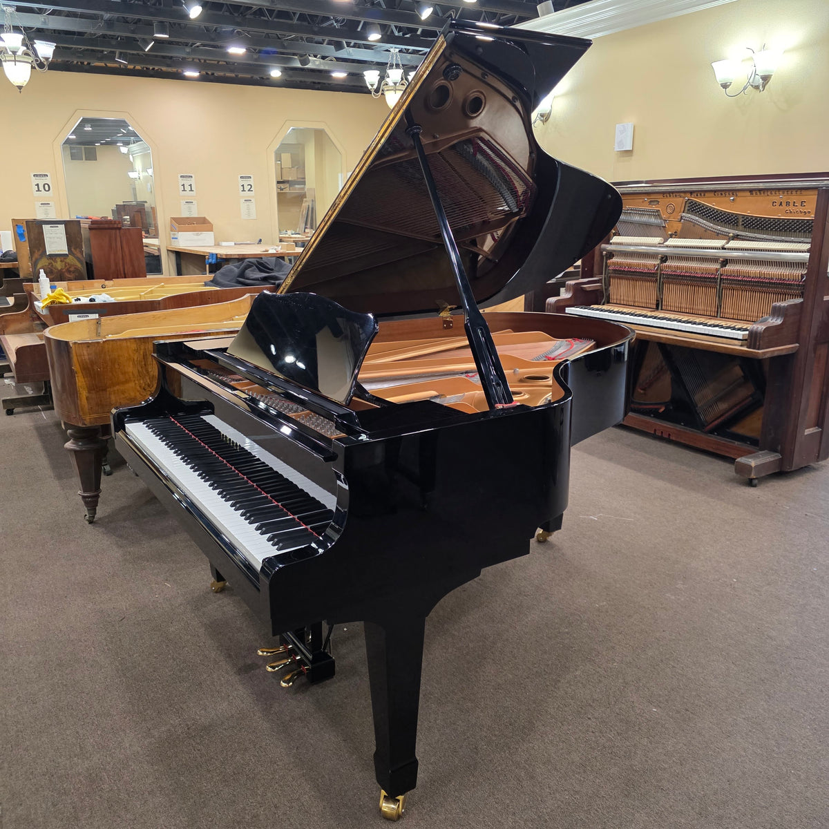 HEIRLOOM RESTORATION 2001 Yamaha C3 6'1" Polished Black Commissioned Grand Piano with Self-Playing QRS System