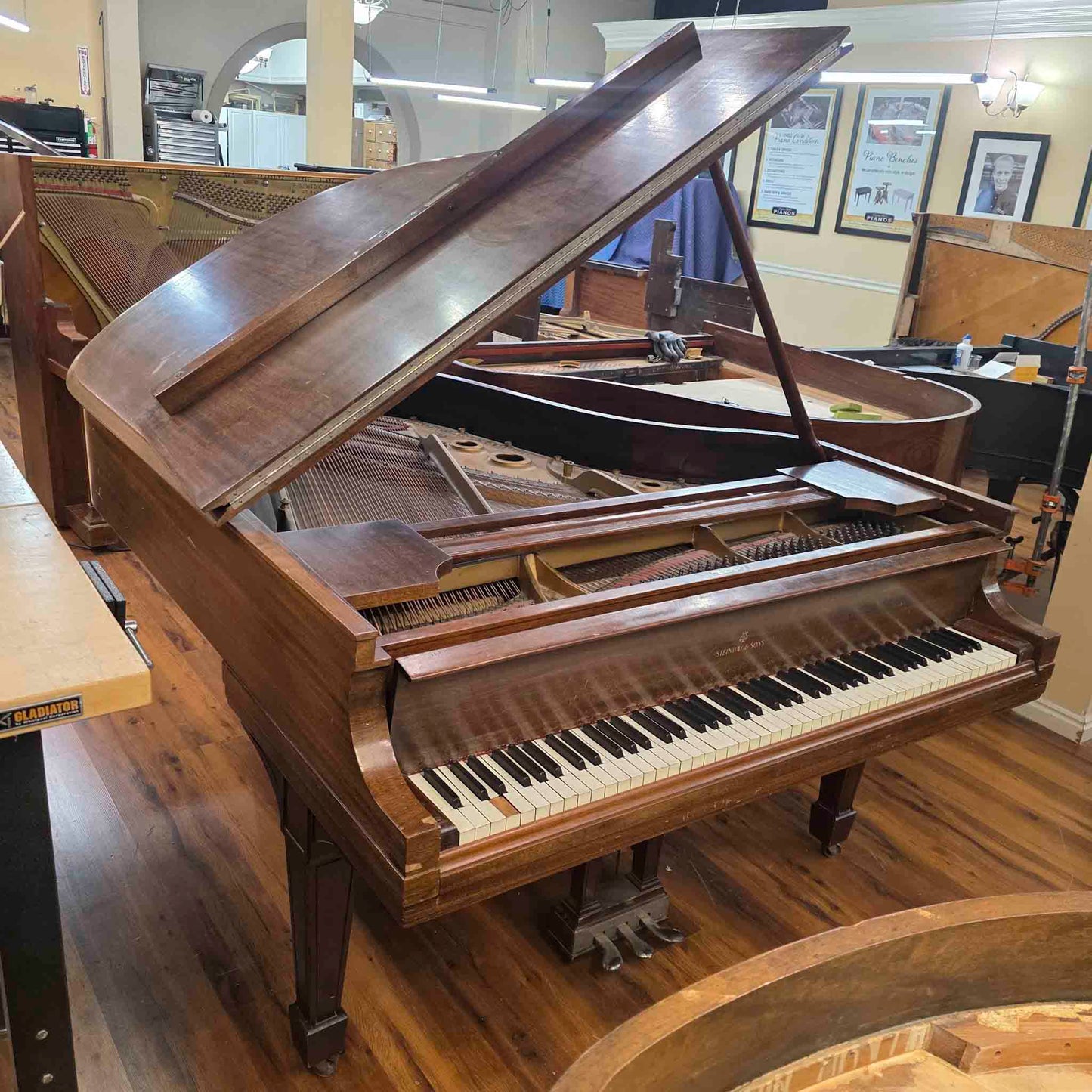 CURRENT SHOP WORK 1924 Steinway & Sons Model L 5'10" Wood Finish Commissioned Grand Piano