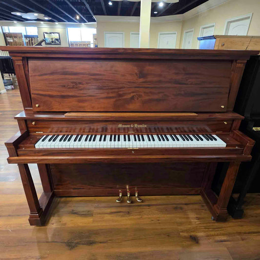 1915 Mason & Hamlin Satin Mahogany Wood Finish 51.5" Upright Piano