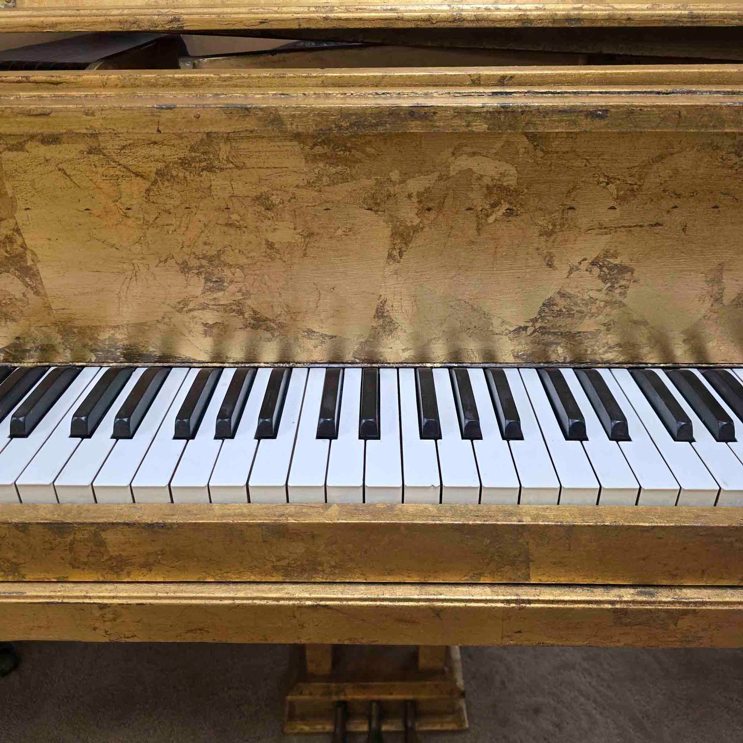 CURRENT SHOP WORK 1918 Hazelton Bros 5'3" Wood Finish "Gold Leaf" Commissioned Grand Piano