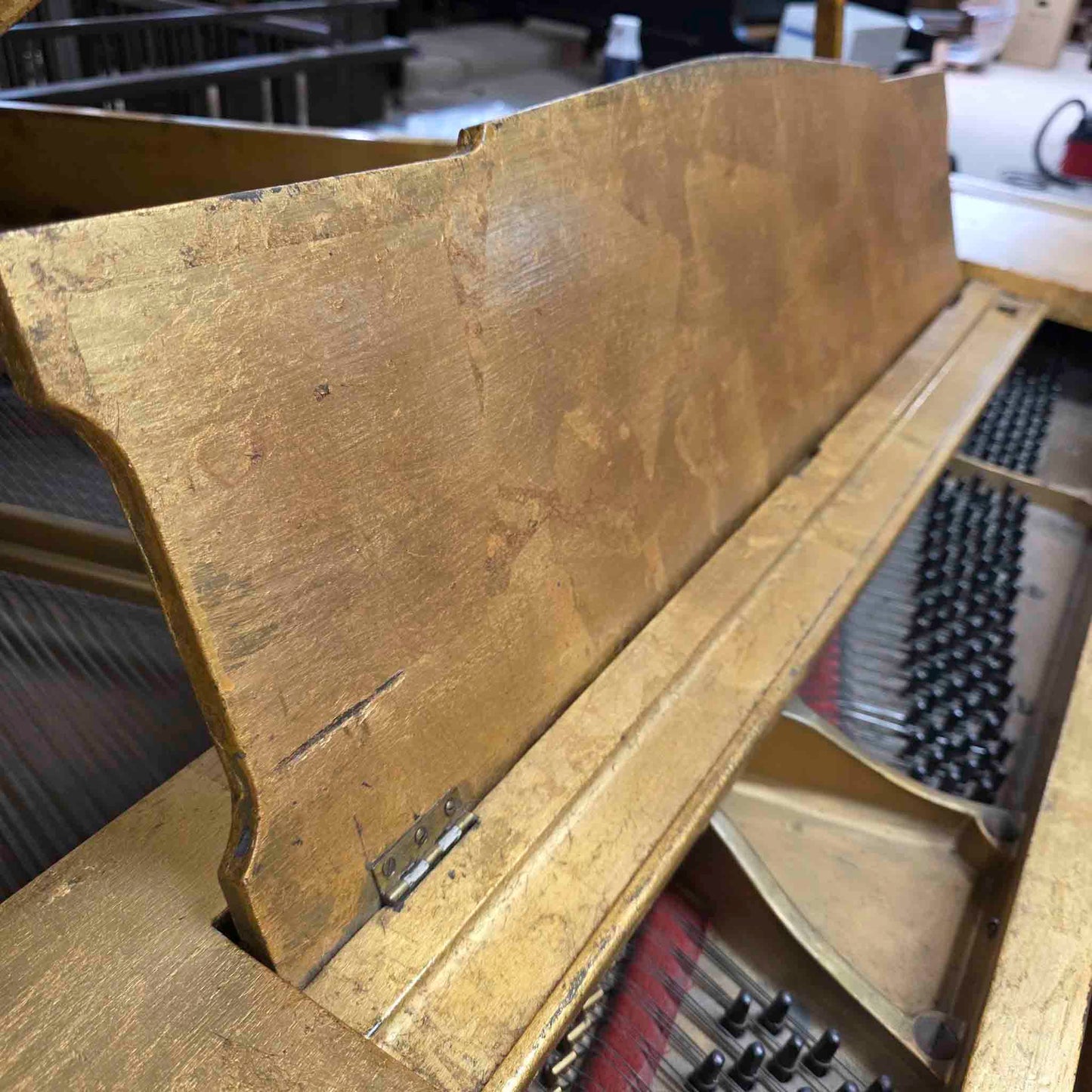 CURRENT SHOP WORK 1918 Hazelton Bros 5'3" Wood Finish "Gold Leaf" Commissioned Grand Piano