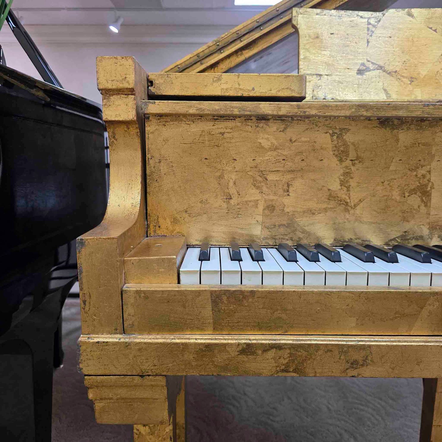 CURRENT SHOP WORK 1918 Hazelton Bros 5'3" Wood Finish "Gold Leaf" Commissioned Grand Piano