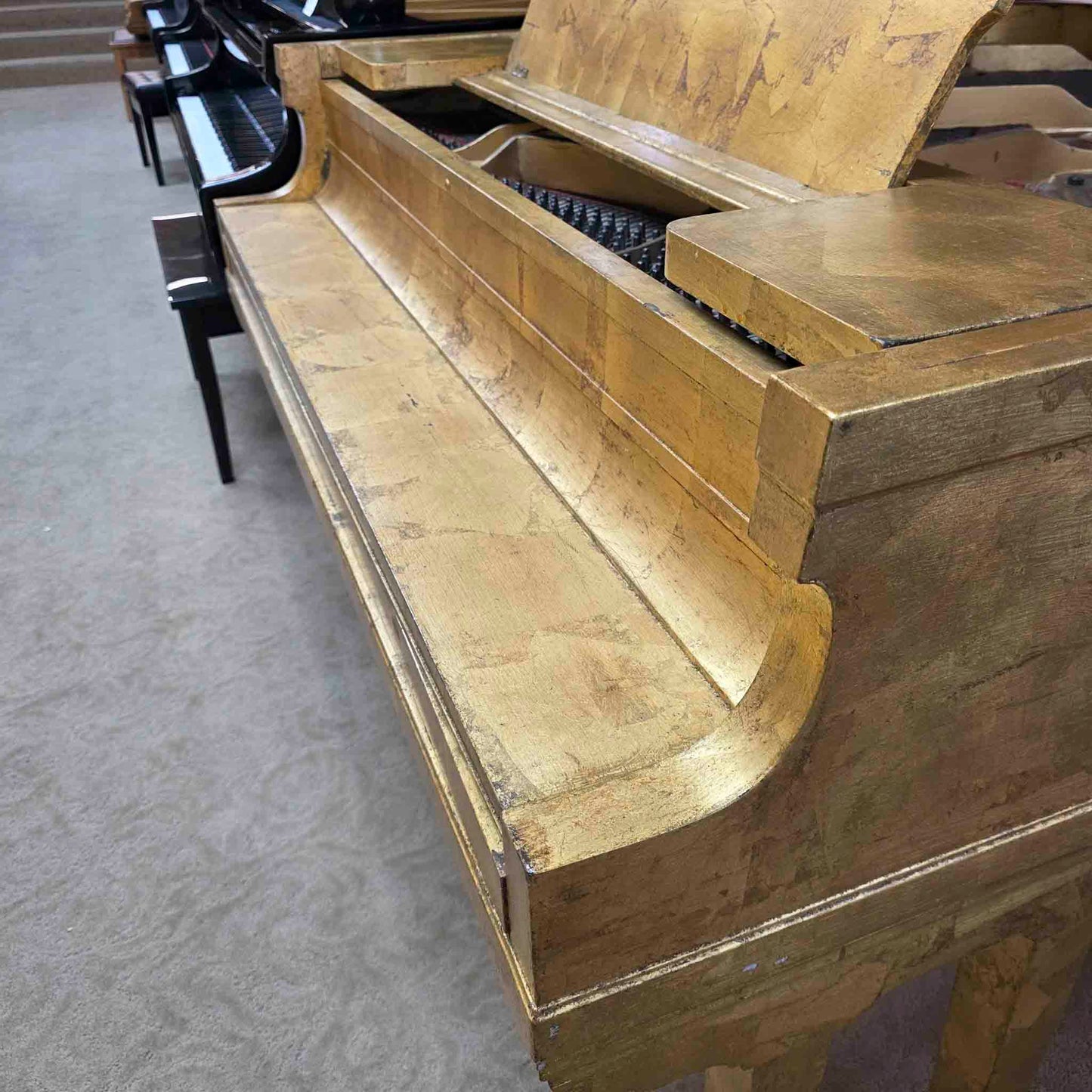 CURRENT SHOP WORK 1918 Hazelton Bros 5'3" Wood Finish "Gold Leaf" Commissioned Grand Piano