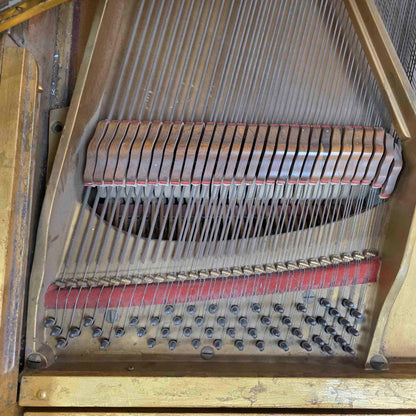 CURRENT SHOP WORK 1918 Hazelton Bros 5'3" Wood Finish "Gold Leaf" Commissioned Grand Piano