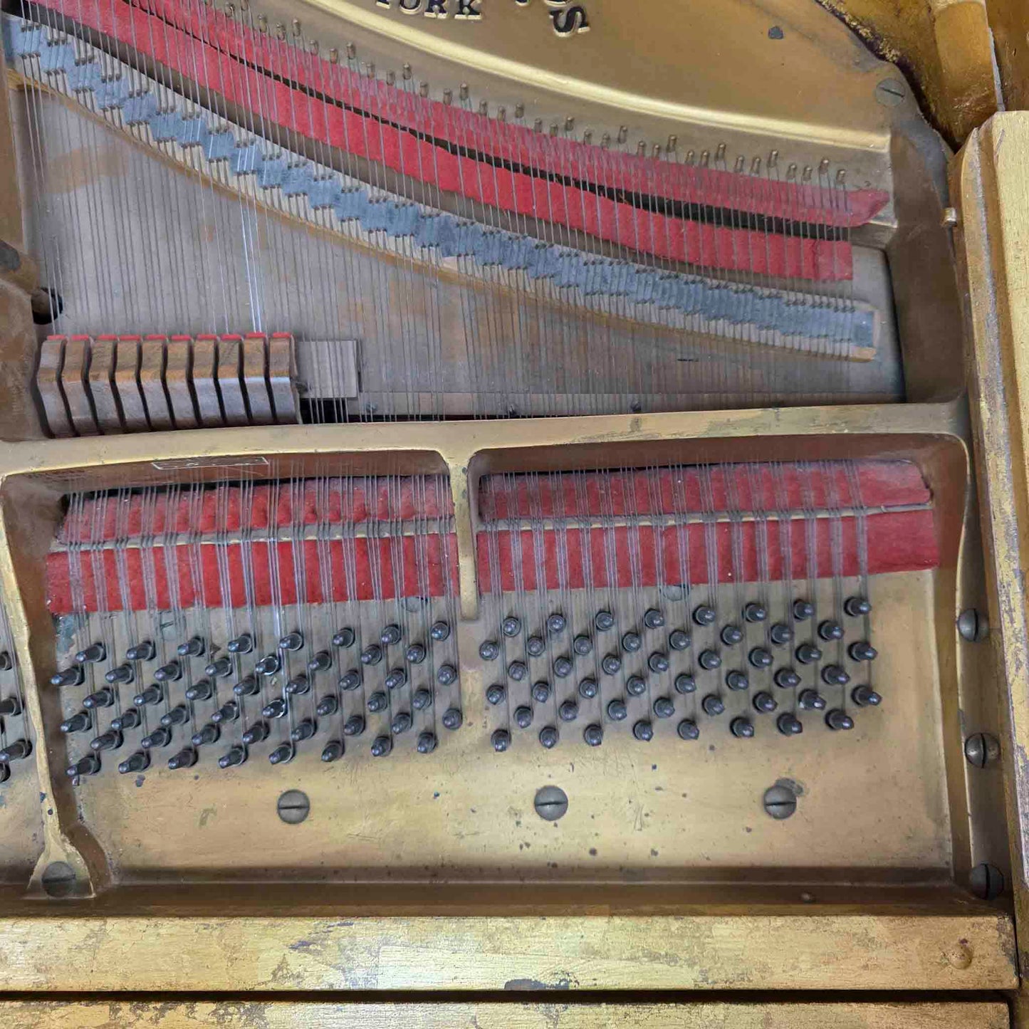 CURRENT SHOP WORK 1918 Hazelton Bros 5'3" Wood Finish "Gold Leaf" Commissioned Grand Piano
