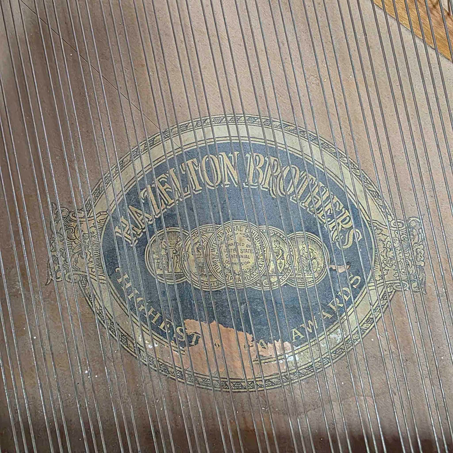 CURRENT SHOP WORK 1918 Hazelton Bros 5'3" Wood Finish "Gold Leaf" Commissioned Grand Piano