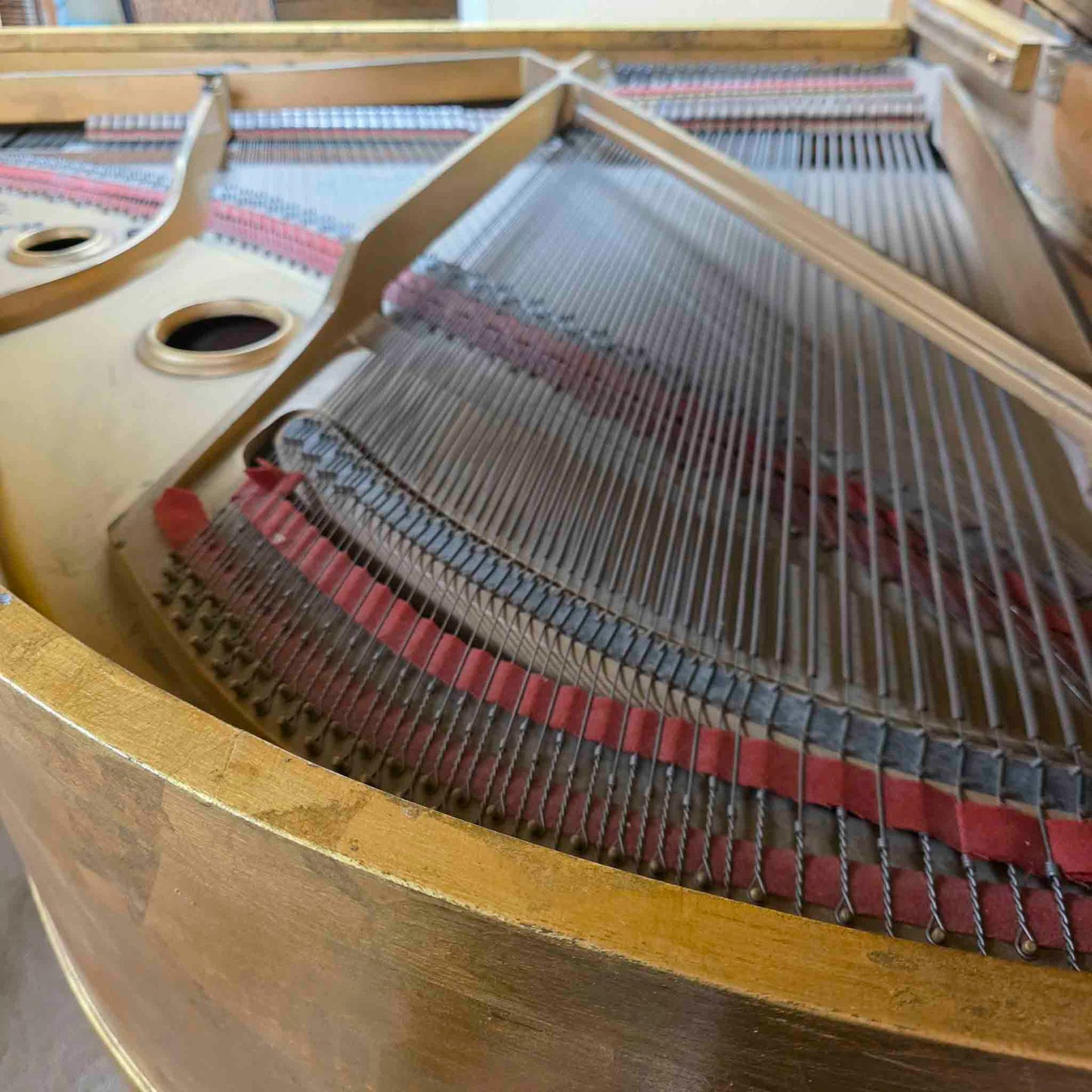 CURRENT SHOP WORK 1918 Hazelton Bros 5'3" Wood Finish "Gold Leaf" Commissioned Grand Piano