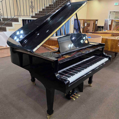 CURRENT SHOP WORK 2004 Weber WG-150 4'11" Polished Black Commissioned Baby Grand Player Piano