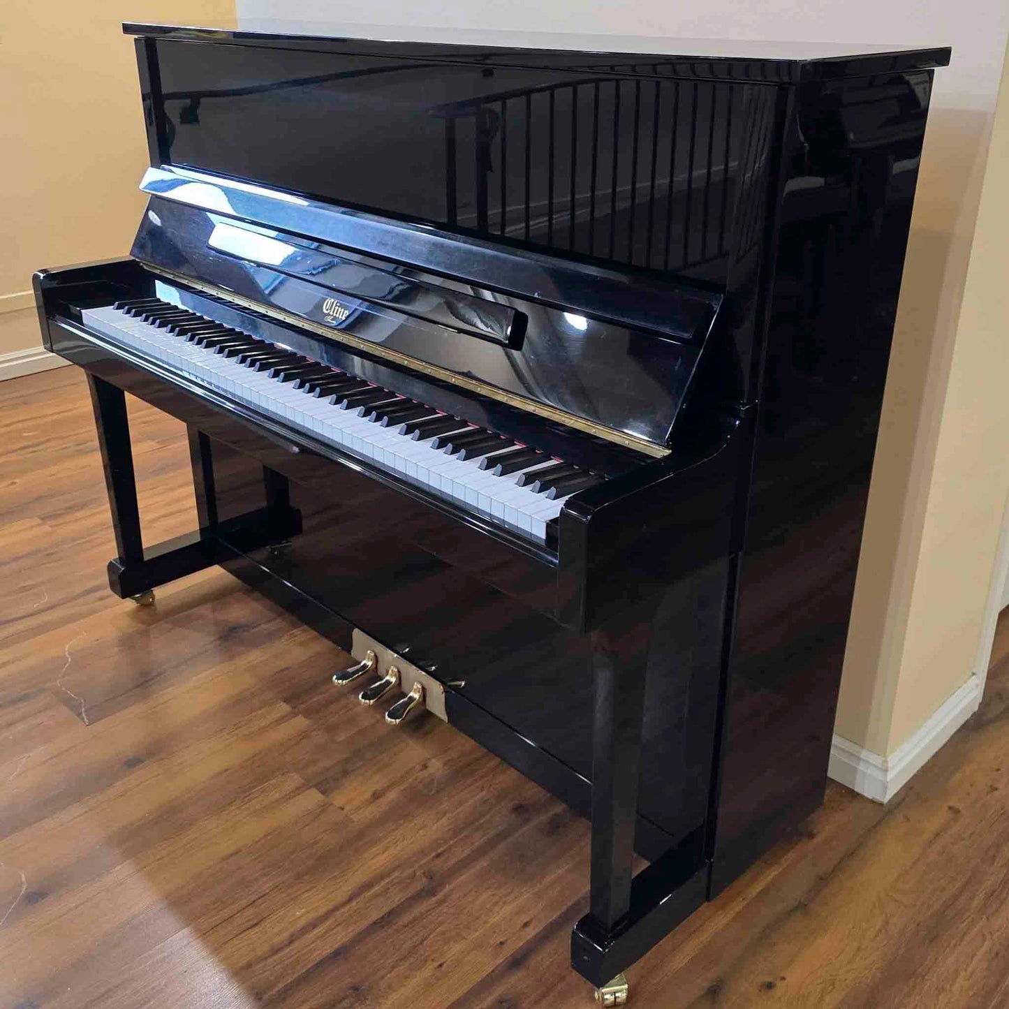 2015 Cline 121 48" Polished Black Upright Piano