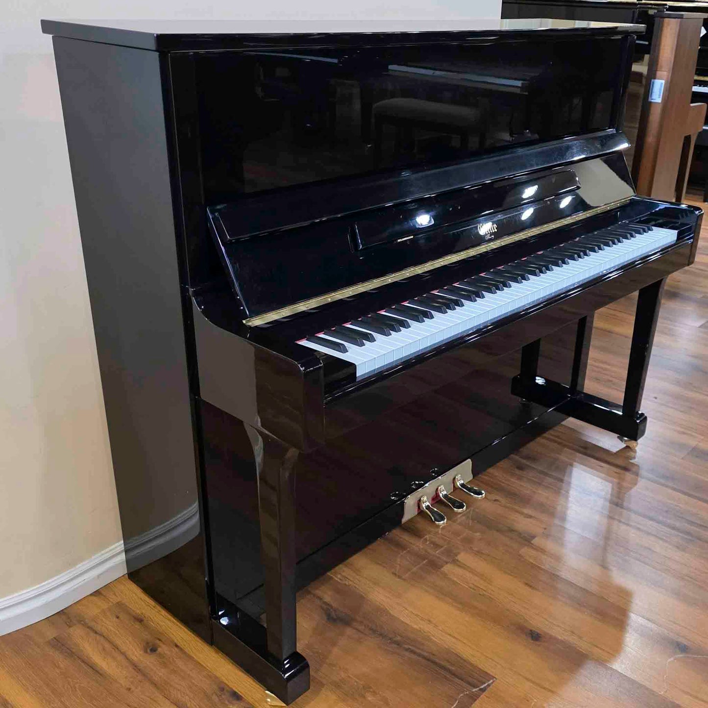 2015 Cline 121 48" Polished Black Upright Piano