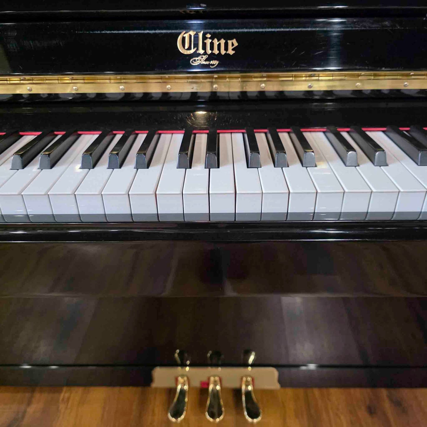 2015 Cline 121 48" Polished Black Upright Piano