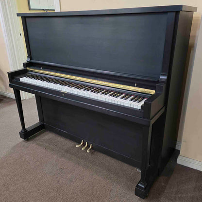 HEIRLOOM RESTORATION 1920 Howard 51" Satin Black Commissioned Upright Piano