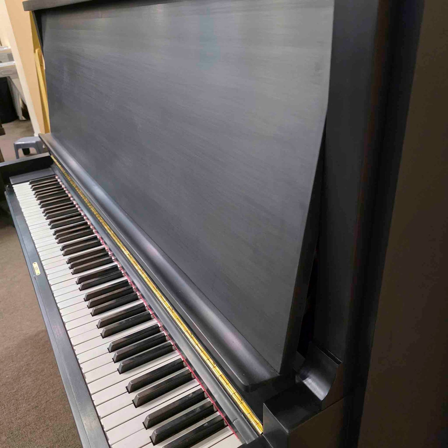 HEIRLOOM RESTORATION 1920 Howard 51" Satin Black Commissioned Upright Piano