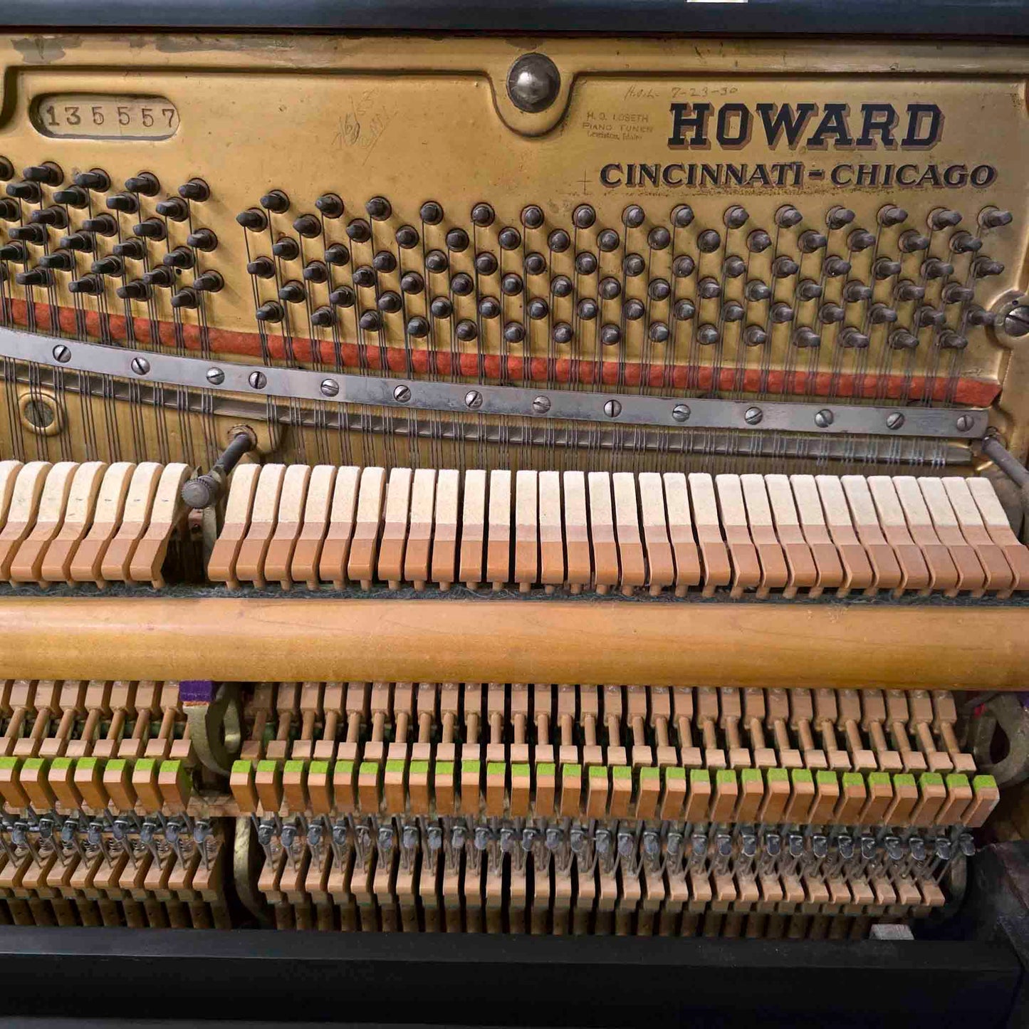 HEIRLOOM RESTORATION 1920 Howard 51" Satin Black Commissioned Upright Piano