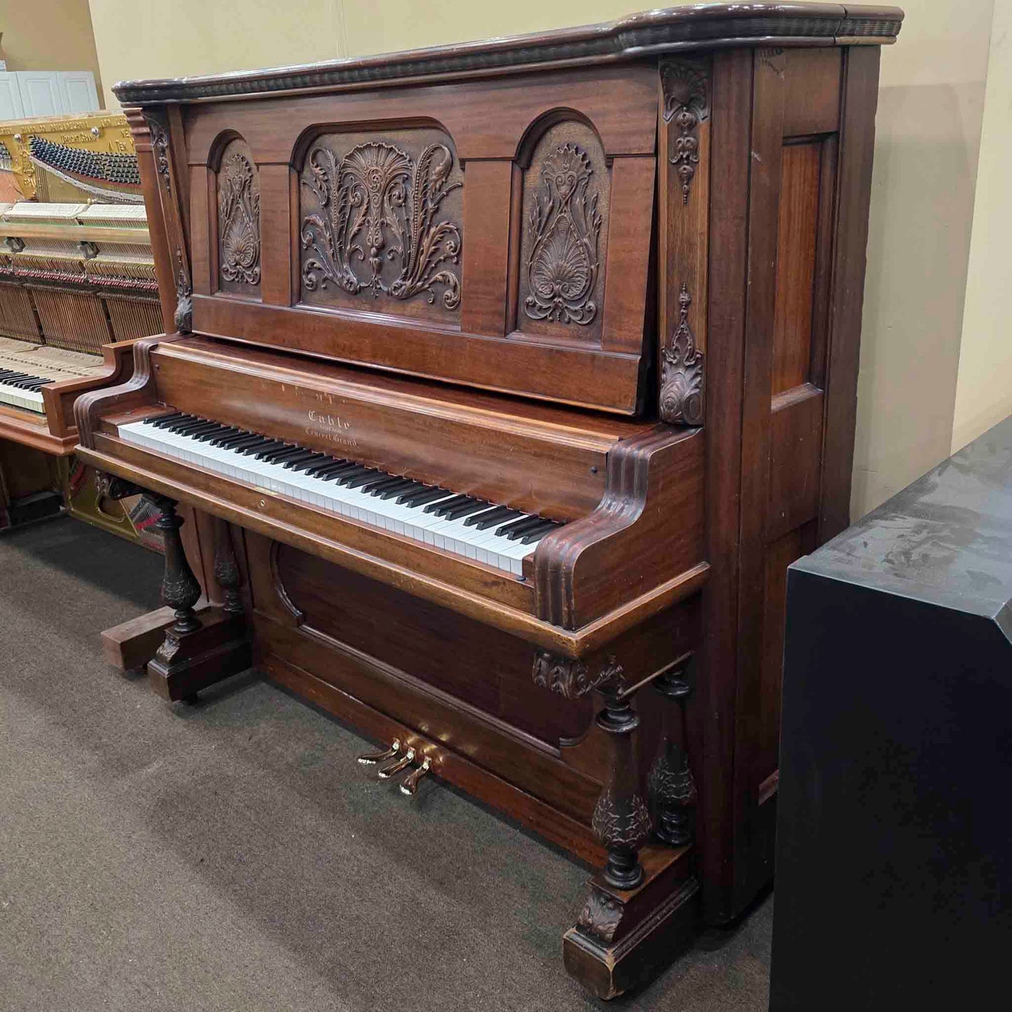 CURRENT SHOP WORK 1893 Cable 60" Wood Finish Commissioned Upright Piano