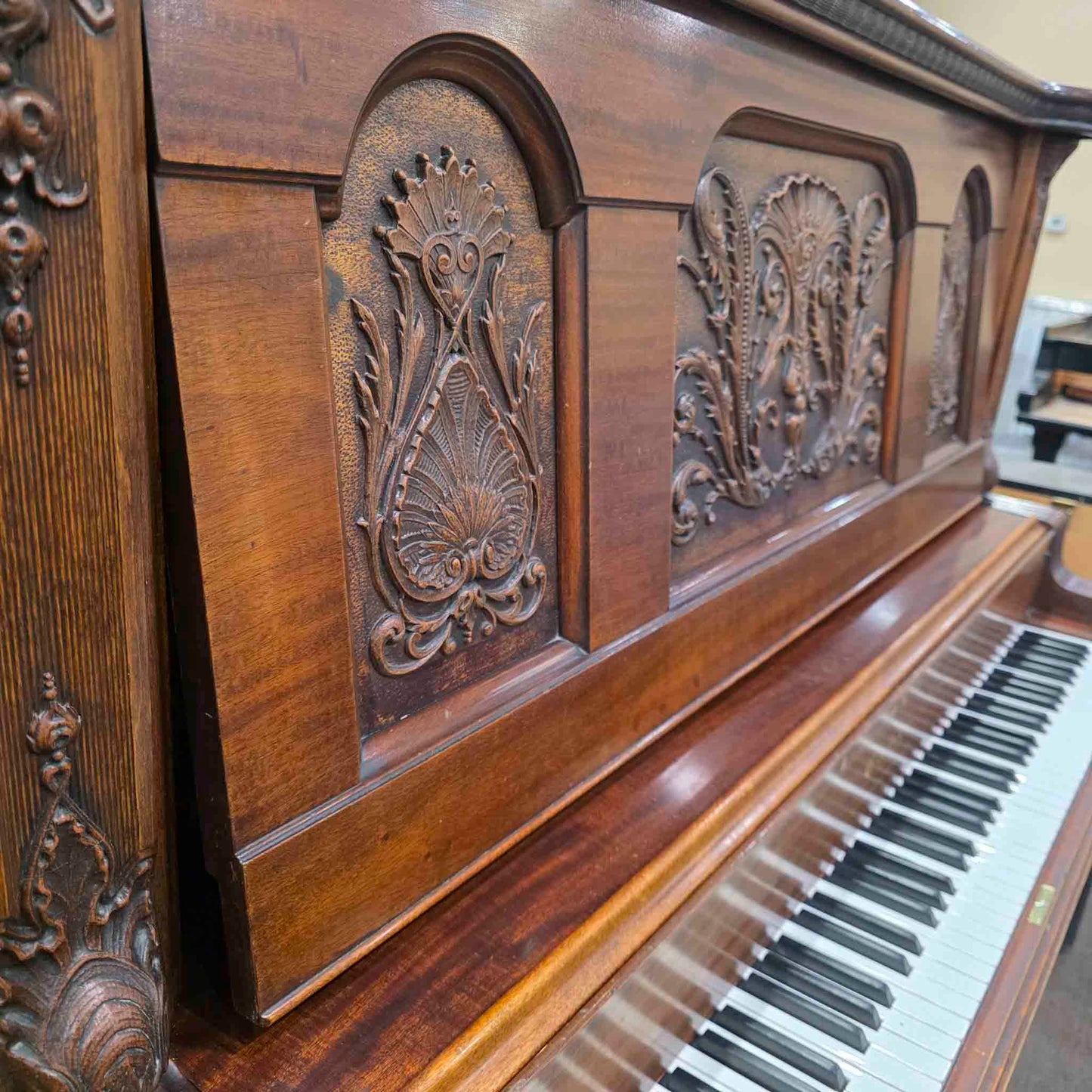 CURRENT SHOP WORK 1893 Cable 60" Wood Finish Commissioned Upright Piano