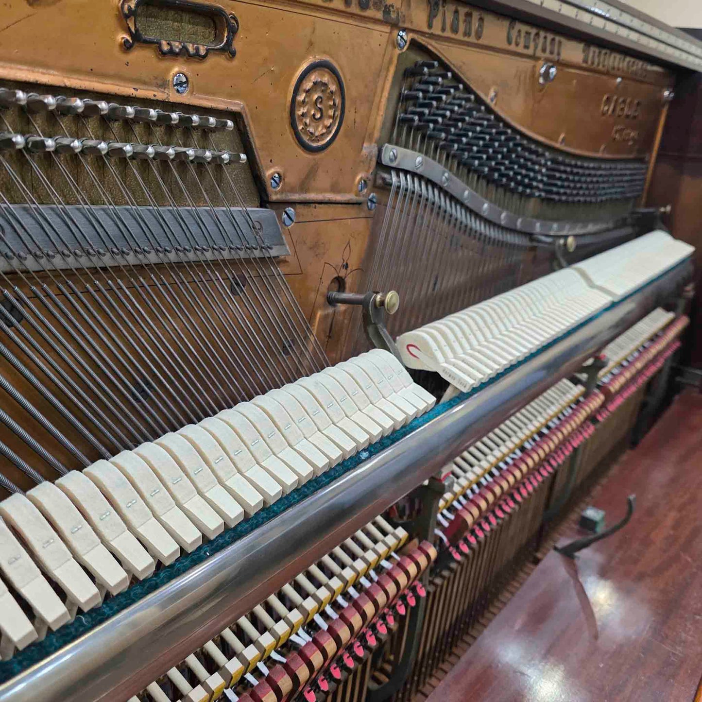 CURRENT SHOP WORK 1893 Cable 60" Wood Finish Commissioned Upright Piano