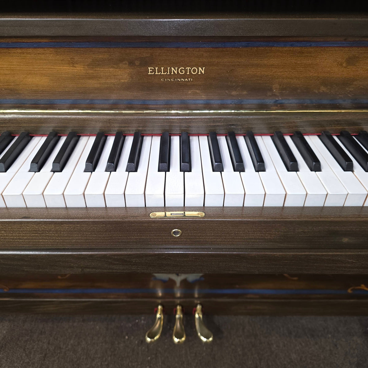 CURRENT SHOP WORK 1926 Ellington 54" Wood Finish Commissioned Upright Piano