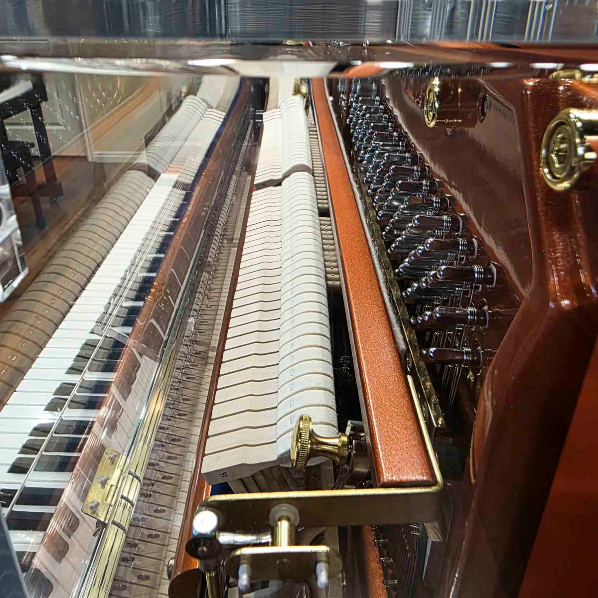 SOLD Hailun HU-125A  49.5" Custom Crystal Upright Piano with Self-Playing QRS System