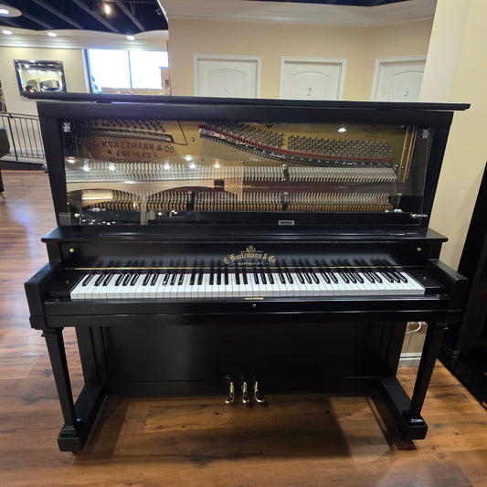 CURRENT SHOP WORK 1927 Kurtzmann 55" Black Finish Commissioned Upright Piano